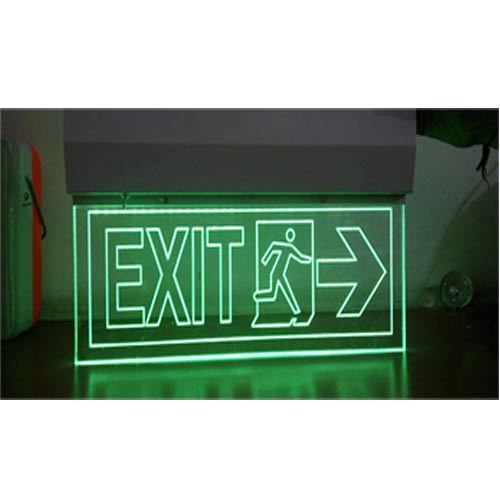 LED Emergency Exit Light Hanging Clear PMMA Boards with Green LED